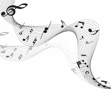 simsearch:400-04687527,k - Vector musical notes staff background for design use Stock Photo - Budget Royalty-Free & Subscription, Code: 400-04691535