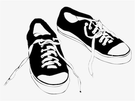 fet (artist) - Athletic shoes, running shoes on white background Foto de stock - Super Valor sin royalties y Suscripción, Código: 400-04691698