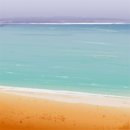 simsearch:400-05236238,k - vector Summertime at the beach, sea Photographie de stock - Aubaine LD & Abonnement, Code: 400-04691725