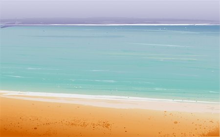 simsearch:400-05236238,k - vector Summertime at the beach, sea Photographie de stock - Aubaine LD & Abonnement, Code: 400-04691726