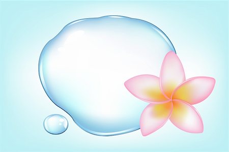 Fragipani Over Water, Over Blue Background Stock Photo - Budget Royalty-Free & Subscription, Code: 400-04692116