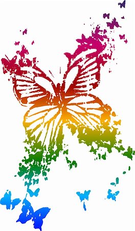 simsearch:400-05385029,k - butterfly with rainbow color Foto de stock - Super Valor sin royalties y Suscripción, Código: 400-04692615