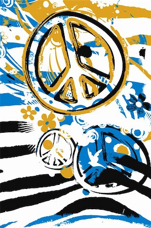 peace sign symbol poster Stockbilder - Microstock & Abonnement, Bildnummer: 400-04692624