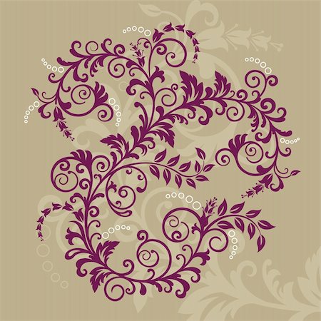 simsearch:400-04852340,k - Beautiful red floral ornament vector illustration Photographie de stock - Aubaine LD & Abonnement, Code: 400-04692743