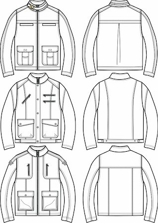sketching a jacket - men leather jackets Stock Photo - Budget Royalty-Free & Subscription, Code: 400-04693209