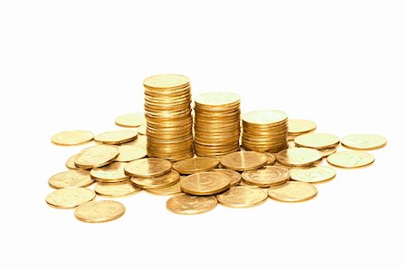 simsearch:400-04698151,k - Russian money toned in gold isolated on white Stock Photo - Budget Royalty-Free & Subscription, Code: 400-04693977