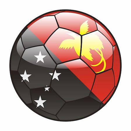 vector illustration of Papua New Guinea flag on soccer ball Photographie de stock - Aubaine LD & Abonnement, Code: 400-04704157