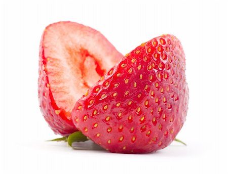 simsearch:400-05168860,k - The fresh cut strawberrie on a clear white background Photographie de stock - Aubaine LD & Abonnement, Code: 400-04704378