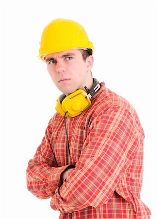 Portrait of worker. Isolated over white. Stock Photo - Budget Royalty-Free & Subscription, Code: 400-04704494