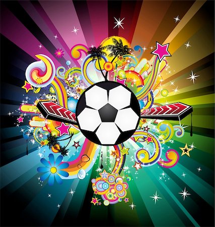 Abstrac World Football ChampionShip Disco Party Flyer Background Stock Photo - Budget Royalty-Free & Subscription, Code: 400-04705067
