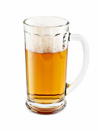 simsearch:400-04644670,k - A mug of beer with froth on white background Fotografie stock - Microstock e Abbonamento, Codice: 400-04705250