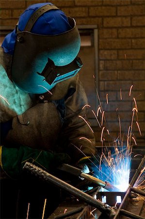 Factory Worker Welding Stock Photo - Budget Royalty-Free & Subscription, Code: 400-04705320