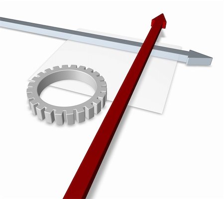 simsearch:400-04155171,k - gear wheel, arrows and blank white page on white background - 3d illustration Foto de stock - Super Valor sin royalties y Suscripción, Código: 400-04705508