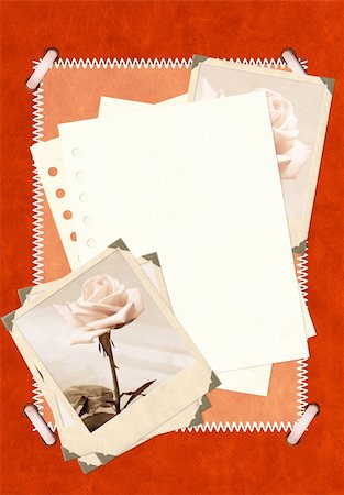 simsearch:400-06798713,k - Grunge background with notebook and photos Photographie de stock - Aubaine LD & Abonnement, Code: 400-04706007