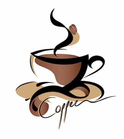 splash coffee - Vector illustration of coffee sign,logo Stock Photo - Budget Royalty-Free & Subscription, Code: 400-04706108