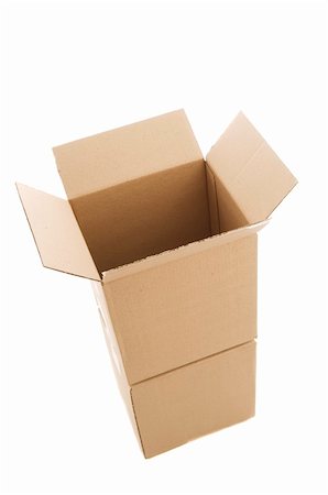 simsearch:400-04407352,k - Paper box. Isolated over white Photographie de stock - Aubaine LD & Abonnement, Code: 400-04706497