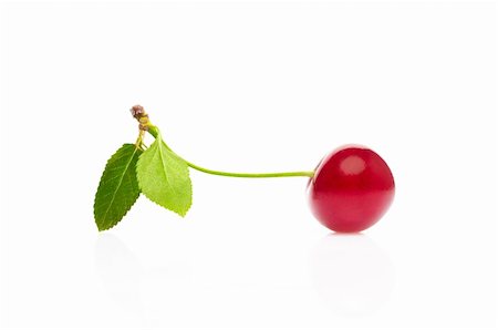 simsearch:400-04859130,k - Isolated cherry Photographie de stock - Aubaine LD & Abonnement, Code: 400-04706491