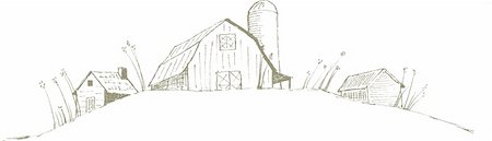 Pen and ink style illustration of an old barn/farm scene. Foto de stock - Super Valor sin royalties y Suscripción, Código: 400-04706743