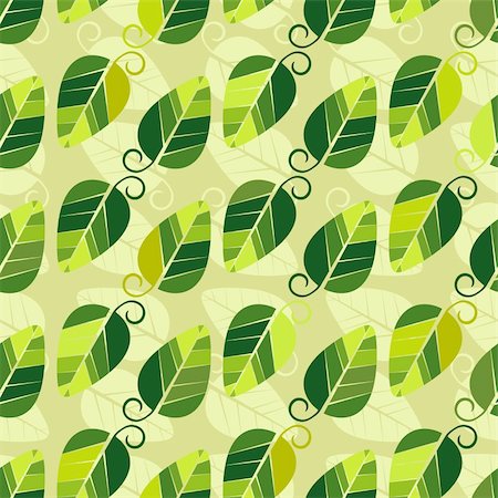 simsearch:400-04279579,k - Floral seamless pattern with green-yellow leaves  (vector EPS 8) Stock Photo - Budget Royalty-Free & Subscription, Code: 400-04707503
