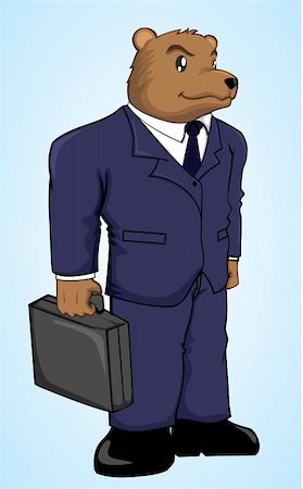 A cartoon bear businessman Stock Photo - Budget Royalty-Free & Subscription, Code: 400-04707516