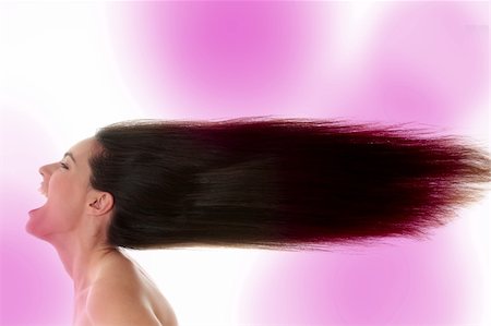 simsearch:400-04185400,k - Young beautiful caucasian woman with long hairs Fotografie stock - Microstock e Abbonamento, Codice: 400-04708401