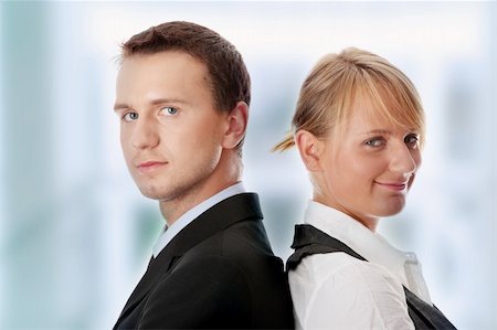 simsearch:400-04097612,k - Young attractive business people Fotografie stock - Microstock e Abbonamento, Codice: 400-04708447