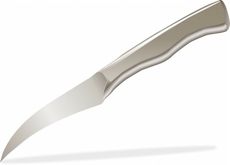 simsearch:400-04708469,k - Vector kitchen tourne knife with stainless handle. Used gradients and blends. Stock Photo - Budget Royalty-Free & Subscription, Code: 400-04708471