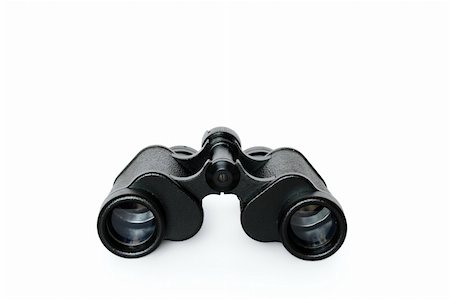 simsearch:640-01358369,k - Black binoculars isolated on white background Photographie de stock - Aubaine LD & Abonnement, Code: 400-04708545