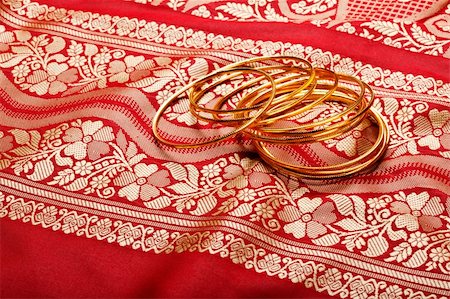dimol (artist) - Indian sari with golden bangles clouse up Stock Photo - Budget Royalty-Free & Subscription, Code: 400-04708663