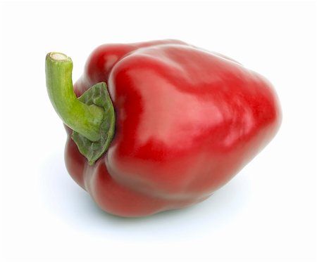 simsearch:400-04185368,k - Beautiful ripe pepper isolated on white Foto de stock - Royalty-Free Super Valor e Assinatura, Número: 400-04708784