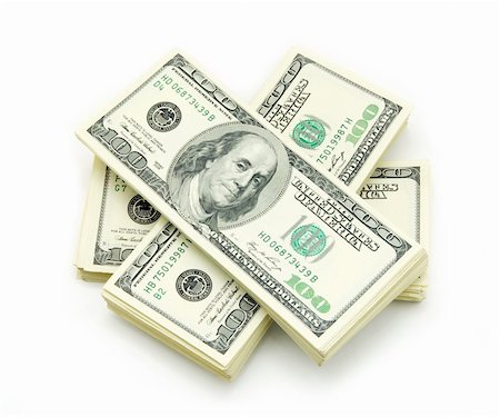 stock of money isolated on white background Foto de stock - Super Valor sin royalties y Suscripción, Código: 400-04708877