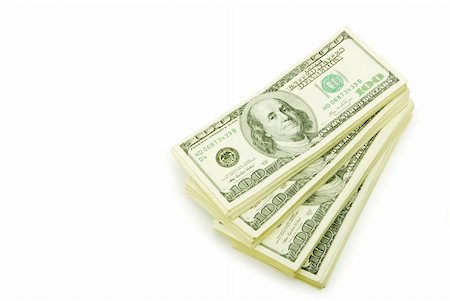 stock of money isolated on white background Foto de stock - Super Valor sin royalties y Suscripción, Código: 400-04708879