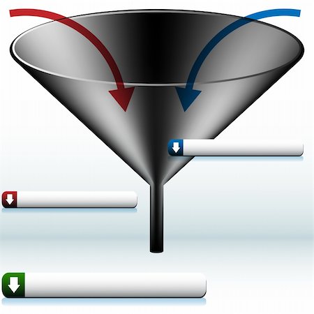 diagrammatic funnel - An image of a funnel diagram. Stock Photo - Budget Royalty-Free & Subscription, Code: 400-04708930