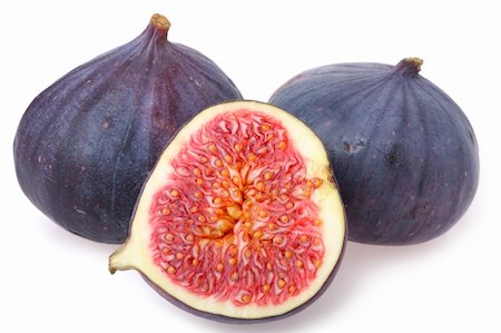 simsearch:400-04111300,k - Fresh figs isolated on white background Foto de stock - Royalty-Free Super Valor e Assinatura, Número: 400-04709111