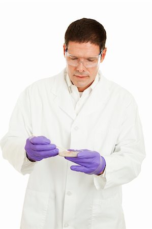 Handsome scientist preparing a culture in a petri dish. Stock Photo - Budget Royalty-Free & Subscription, Code: 400-04709650