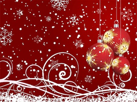 simsearch:400-04195359,k - Beautiful vector Christmas (New Year) background for design use Foto de stock - Super Valor sin royalties y Suscripción, Código: 400-04709797