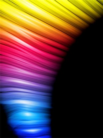 digital colour spectrum - Vector - Abstract Colorful Waves on Black Background Stock Photo - Budget Royalty-Free & Subscription, Code: 400-04709833