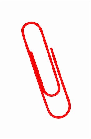 simsearch:400-03986168,k - red paper clip isolated on white background Foto de stock - Super Valor sin royalties y Suscripción, Código: 400-04709840