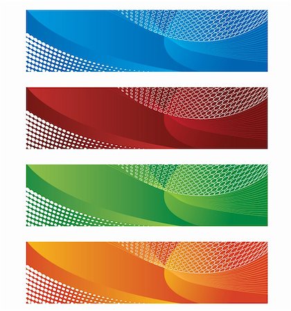 Digital banners in halftone and gradient vector illustration Stock Photo - Budget Royalty-Free & Subscription, Code: 400-04700787