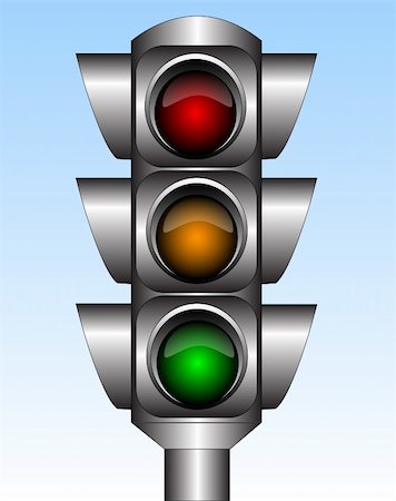 simsearch:700-08743685,k - Illustration of the urban traffic light over blue background Stock Photo - Budget Royalty-Free & Subscription, Code: 400-04700846