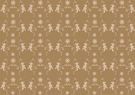 simsearch:400-05237109,k - illustration drawing of beautiful beige flower in brown  background Stock Photo - Budget Royalty-Free & Subscription, Code: 400-04700938