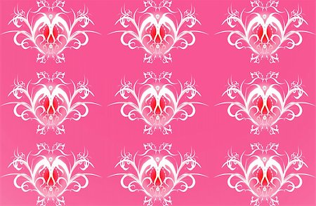simsearch:400-05233461,k - drawing of beautiful flower pattern  in a pink background Photographie de stock - Aubaine LD & Abonnement, Code: 400-04700940