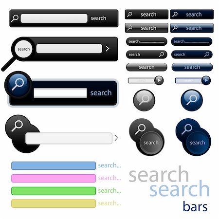 Web navigation and search buttons Stockbilder - Microstock & Abonnement, Bildnummer: 400-04701874