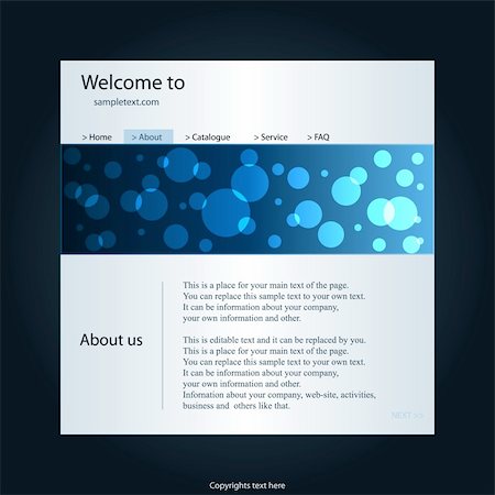 simsearch:400-06795928,k - Vector website template for business Stockbilder - Microstock & Abonnement, Bildnummer: 400-04701899