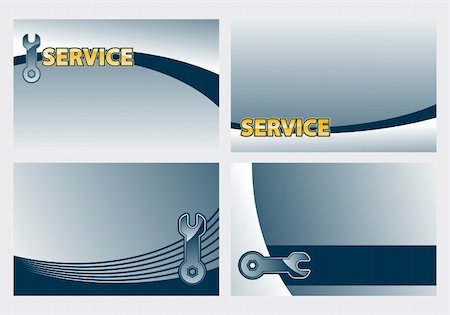 simsearch:400-04849167,k - business card templates with wrench and the word service - illustration Stock Photo - Budget Royalty-Free & Subscription, Code: 400-04702035