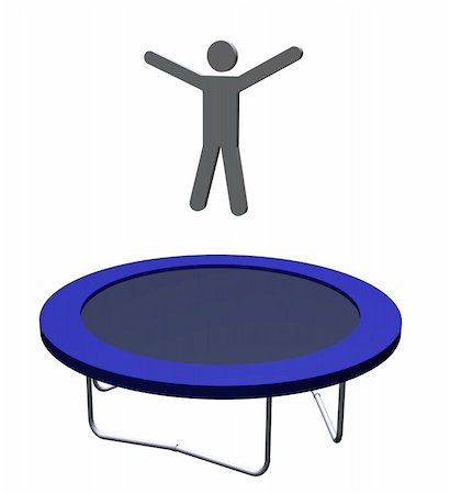 Illustration of a person on a trampoline Stock Photo - Budget Royalty-Free & Subscription, Code: 400-04703554