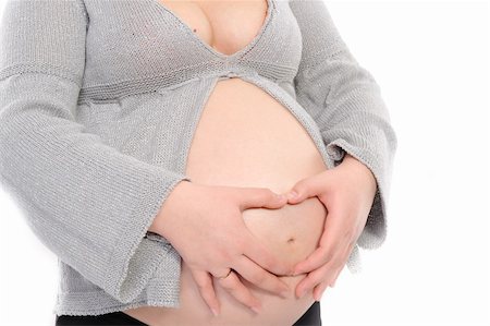 simsearch:400-04396054,k - pregnant woman  on a white background Photographie de stock - Aubaine LD & Abonnement, Code: 400-04703676