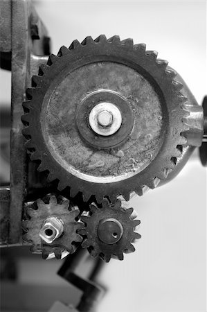 Black and white gear macro detail as a teamwork metaphor concept Stock Photo - Budget Royalty-Free & Subscription, Code: 400-04703939