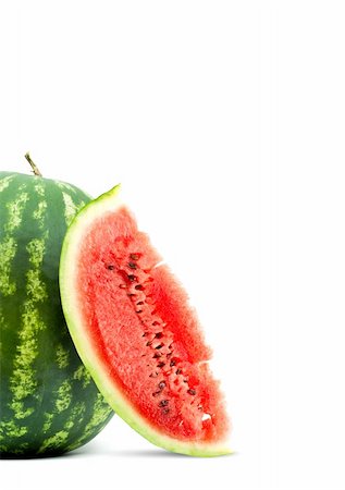 simsearch:825-02308416,k - Big red watermelon isolated on white background Foto de stock - Royalty-Free Super Valor e Assinatura, Número: 400-04703962