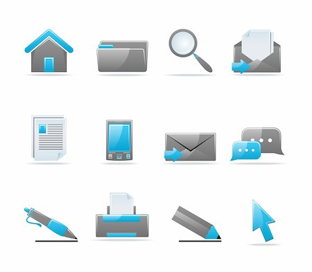 simsearch:400-06358064,k - Set of 12 glossy web icons. Shopping, business and money icon set. Part 1. (see other in my portfolio) Foto de stock - Royalty-Free Super Valor e Assinatura, Número: 400-04714133